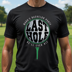 Camiseta Festa de Solteiro de Golfe Último Buraco Que Ele J