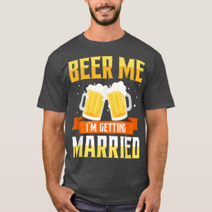 Camiseta Festa de Solteiro Engraçada Cerveja Eu Estou Casan