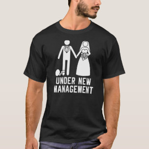 Camiseta Festa de Solteiro Sob Nova Gestão Casamento Homens