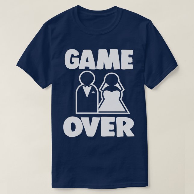 Camiseta Festa de Solteiro Solteira de Casamento Jogo Acabo (Frente do Design)
