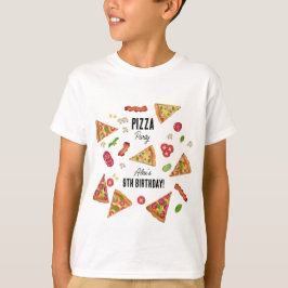 Camiseta Festa de Tema da Pizza Party - Aniversário de cria