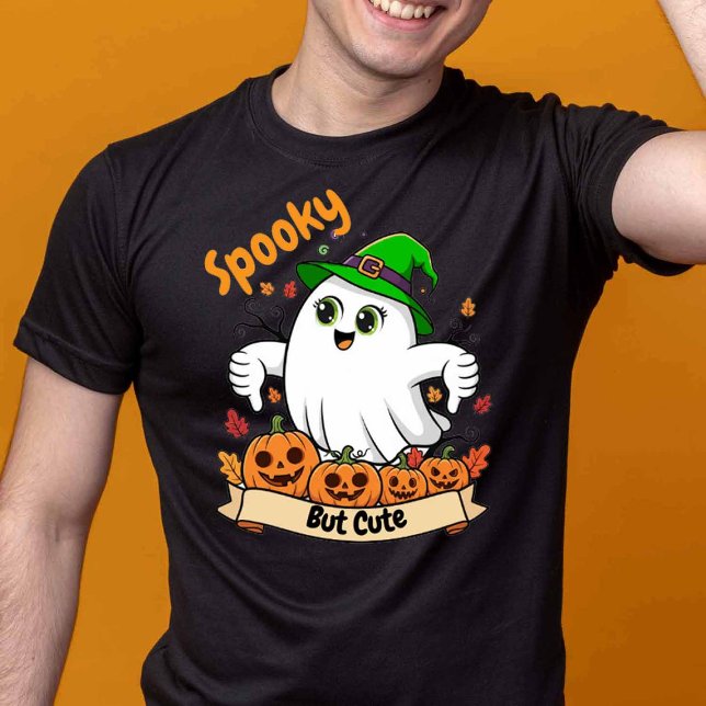 Camiseta Festa de Tipografia do Fantasma do Feliz Halloween (Criador carregado)