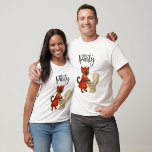 Camiseta Festa de Vamos de Esposa do Cat House Siamese