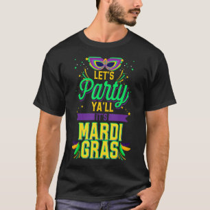 Camiseta Festa de vamos Yall É Carnaval de Máscara Divertid