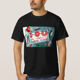 Camiseta Festa de Vícios Antigos, Jogos de Azar, Bebida, Fu