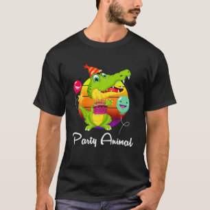 Camiseta Festa de Vintage Animal Bircodile Crocodile Gator 