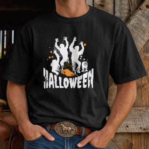 Camiseta Festa de Zumbi do Castelo Assombrado de Halloween
