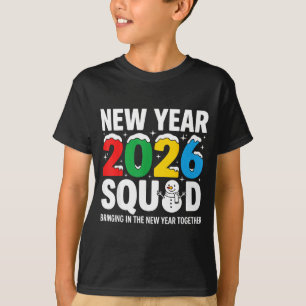 Camiseta Festa do Ano Novo 2026 Equipe Tocando Junto Feliz
