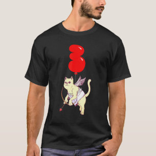 Camiseta Festa do Balão de aniversário de 3 anos de Gato de