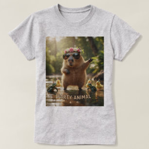 Camiseta Festa do Capivara Animal: Design Fofo e Divertido