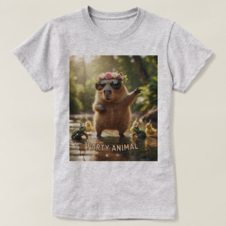 Camiseta Festa do Capivara Animal: Design Fofo e Divertido