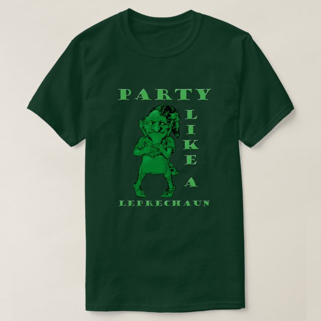 Camiseta Festa do Dia de Patrick como um Leprechaun Mens T (Frente do Design)