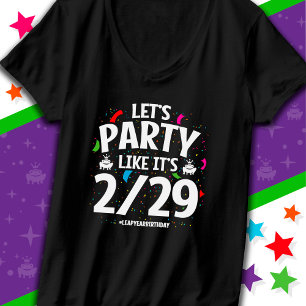 Camiseta Festa do Dia do Salto do Ano Fev 29 de fevereiro