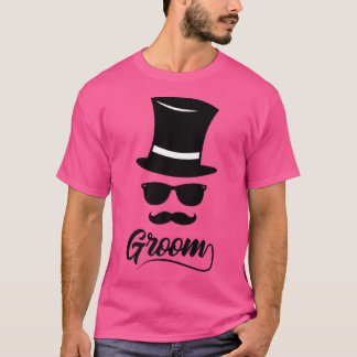 Camiseta Festa do Groom Óculos de Sol, Casamento de bigode