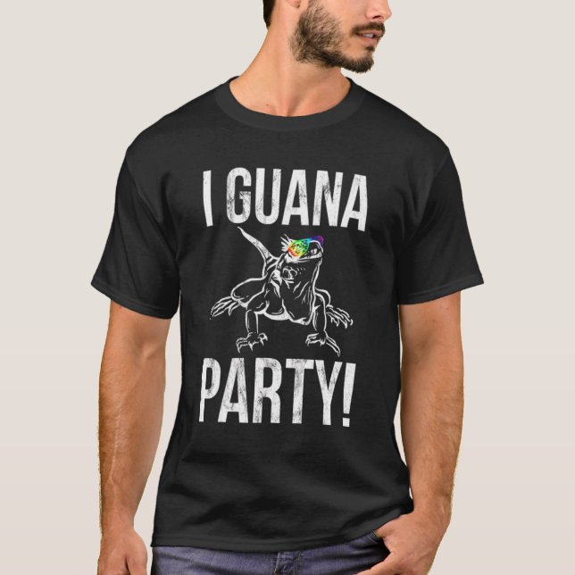 Camiseta Festa do Guana, Funny Iguana Lover Pet Lizard (Frente)