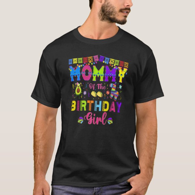 Camiseta Festa do Partido Mexicano Avocato Birthday Girl Ou (Frente)