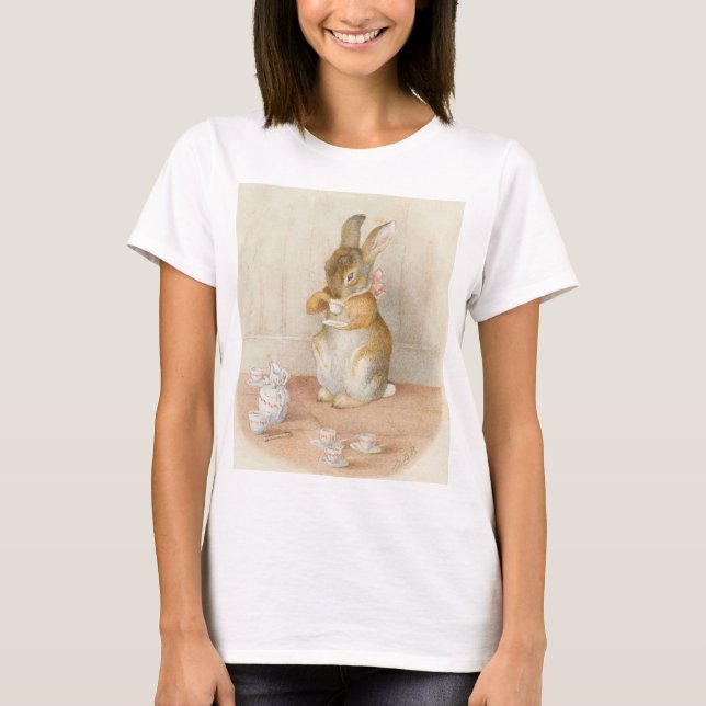 Camiseta Festa do Tea do Coelho - Beatrix Potter (Frente)