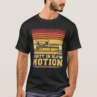 Camiseta Festa Em Barco De Retro-Pontoon Com Movimento Lent