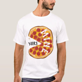 Camiseta Festa engraçada de comida fofa com pizza de pepper