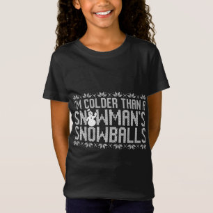 Camiseta Festa Engraçada de Neve Feia de Natal