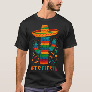 Camiseta Festa engraçada do cacto mexicano cinco de maio le