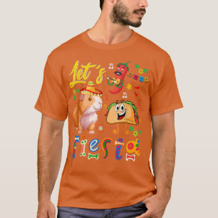 Camiseta Festa Engraçada, Guiné, Porco com Sombrero Taco C