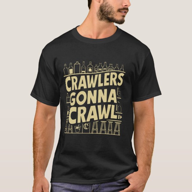 Camiseta Festa Engraçado da Equipe Crawler do Bar (Frente)