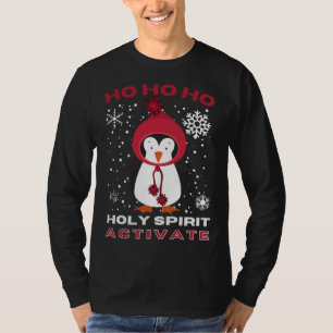 Camiseta Festa Engraçado de Natal SPIRIT ATIVADO Xmas