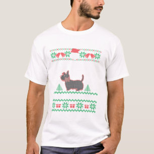 Camiseta Festa escocesa de Natal elegante Terrier Ugly Scot