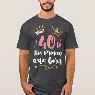 Camiseta Festa-Fada-Fada-Fada-Bolo-aniversário de 40 anos