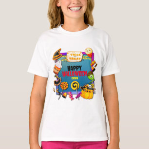 Camiseta Festa feliz de Halloween cheia de doces ou travess
