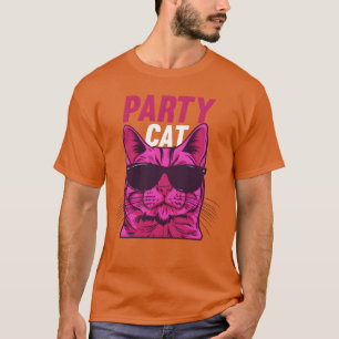 Camiseta Festa Gata Engraçado Proprietário de Gato Gato Lov