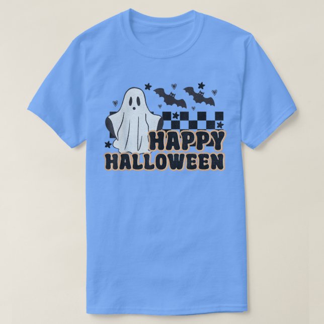 Camiseta Festa Ghost Halloween Feliz Halloween 2022 Por Um (Frente do Design)