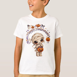 Camiseta Festa infantil assustadora da Mummy Cute no Hallow