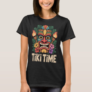 Camiseta Festa Luau Tiki Time Vibrações Tropicais de Verão