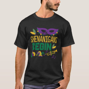 Camiseta Festa Mardi do Partido Shenanigans Bead Mardi