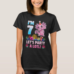 Camiseta Festa-me 7 Vamos, um lótamo Lotl Axolotl para Bo