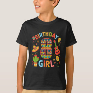 Camiseta Festa Mexicana Engraçada 8º Aniversário Garota Fie