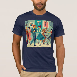 Camiseta Festa Modernista de Meados do Século A Dança do Ma