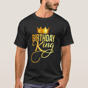 Camiseta Festa na Esquadra de Teen do Rei Aniversário do Di