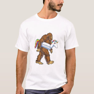 Camiseta Festa na Piscina Bigfoot Unicórnio Flutuador Diver