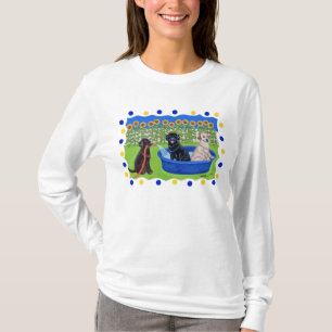 Camiseta Festa na piscina engraçada Labradors
