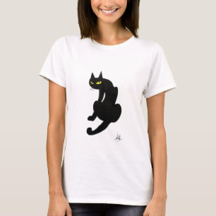 CAMISETA FESTA NINJA HALLOWEEN DE GATO NEGRO