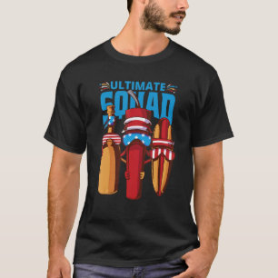 Camiseta Festa Nos Eua, Cachorro Quente Nos Ama Quarto De J