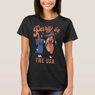 Camiseta Festa Nos Eua O Amor Com Cachorro Quente Nos Eua E