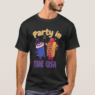 Camiseta Festa Nos Eua Tee Hot Dog Love Usa Quarto De J