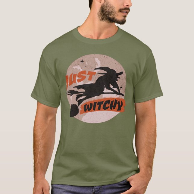 Camiseta Festa Retro de Bruxa de Halloween (Frente)