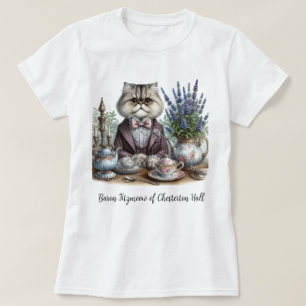 Camiseta Festa Vitoriana do Gato Cavalheiro do Chá