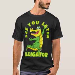 Camiseta Festas De Animais Vemo-Nos Mais Tarde Alligador