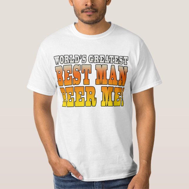 Camiseta Festas de casamento: Melhor Homem do Mundo (Frente)